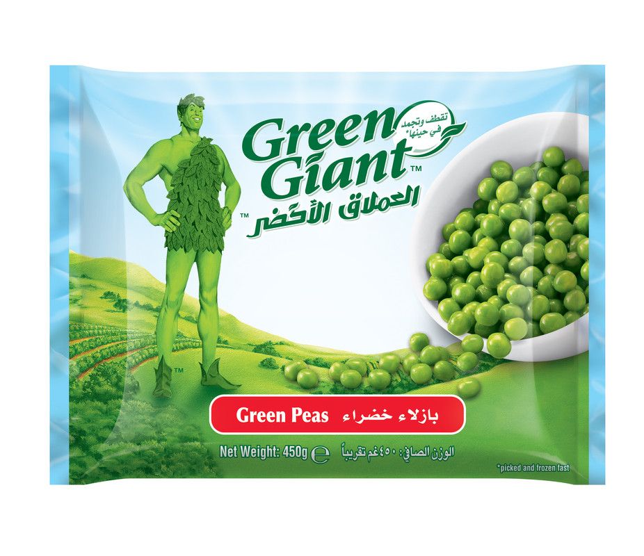 بازلاء خضراء العملاق الاخضر 450 جم ×  24 كيس