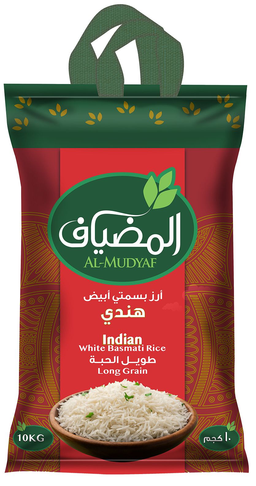 ارز ابيض بسمتي هندي طويل الحبة المضياف 10 كجم × 4 حبة