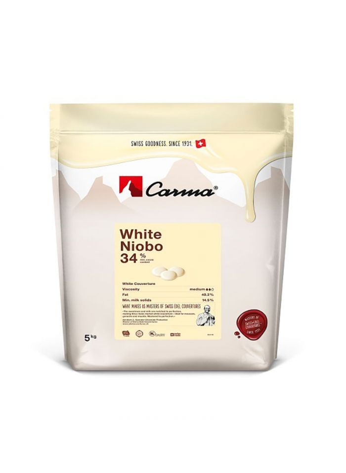 شوكلاتة بارد أبيض نيبو 34% اقراص  كارما 5 كجم × 2 حبة